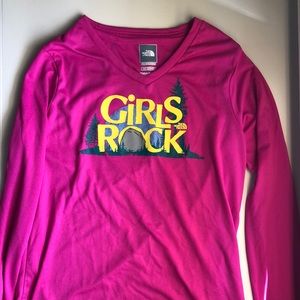 Girls North Face Athletic Long Sleeve